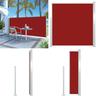 Vidaxl - Ausziehbare Seitenmarkise 140x300 cm Rot - Balkon-Seitenmarkise - Balkon-Seitenmarkisen