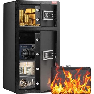 Safe Tresor mit feuerfester Geldtasche, Doppeltüren-Safe 5,5 Kubikfuß, 2 höhenverstellbare Image