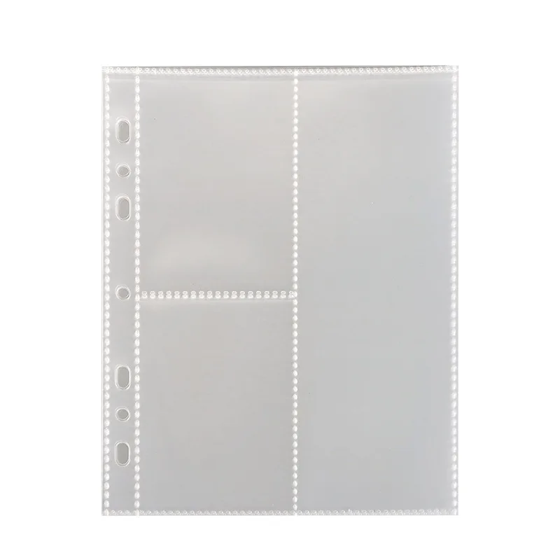 A5 7 trous Transparent porte-fichiers cahier feuilles mobiles bricolage Document sac reliure anneaux PVC stockage reliure dossier