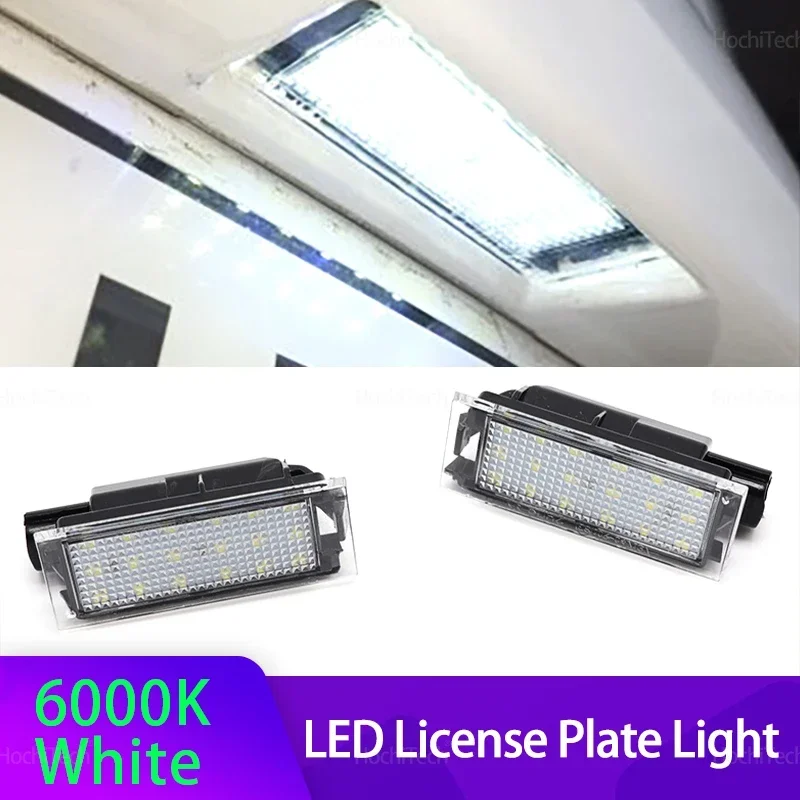 Lumière de plaque de planificateur de numéro de voiture à LED, lampe de numéro SMD, 12V, Renault Megane 3, Clio décennie k2, Megane 3, Twingo Master, Vel Satis, 2 pièces