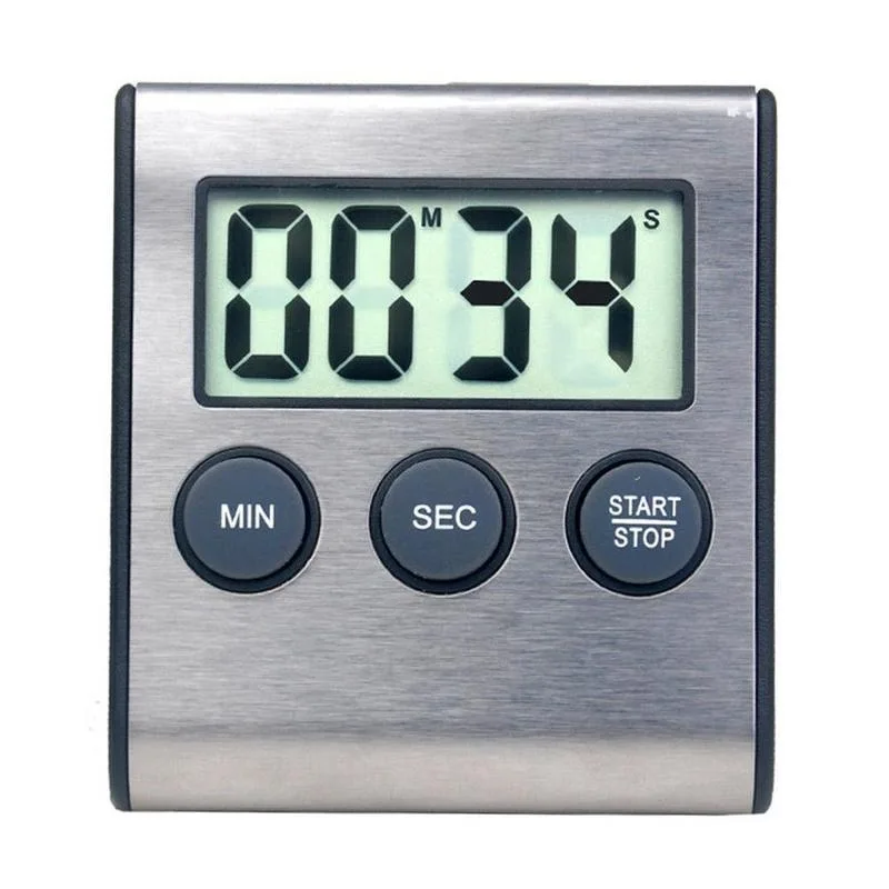 Minuterie numérique LCD pour compte à rebours de cuisine, chronomètre, réveil, minuterie de cuisine pratique, réveil de cuisine, minuterie sur pied, bricolage