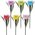 Jardin de lumière Solaire, 6pcs Lampe Solaire Fleurs de Tulipe lumières de Jardin de lumière