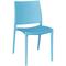 Okaffarefatto - Chaise Altea en plastique bleu clair, modèle confort