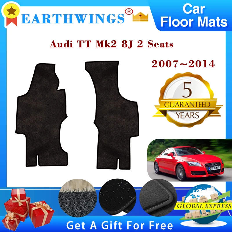 Cuscinetti per piedi accessori per Audi TT Mk2 8J 2 posti 2007 ~ 2014 2008 2009 tappeti tappetini per pannelli tappetini antiscivolo tappetini per auto