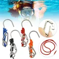 Scuba Diving Reef Hook 120cm spirale cordino Diving in acciaio inox gancio singolo Diving Drift Reef Hook per attività acquatiche