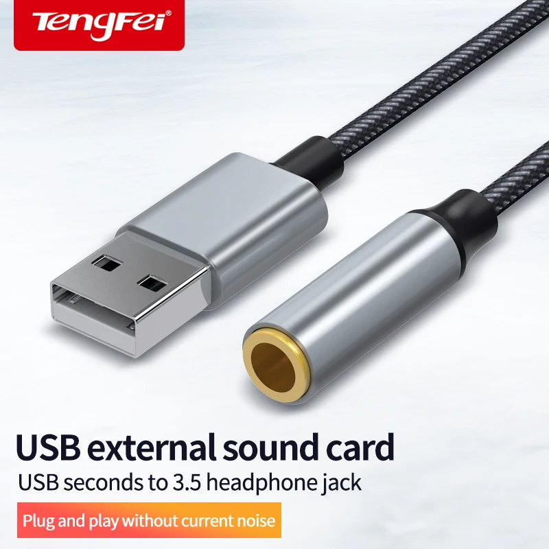 Adattatore jack audio da USB a 3,5 mm Da USB A a TRRS da 3,5 mm Adattatore jack da USB a audio Scheda audio stereo esterna per cuffie