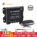 Controller Dimmer LED 30A a bassa tensione 12-24V con telecomando Wireless RF a 3 tasti per striscia stringa di illuminazione a LED monocolore