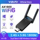 Adattatore USB WiFi 6 1800Mbps 5G/2.4GHz USB3.0 Dongle Wi-Fi Scheda di rete wireless 802.11ax Antenna ad alto guadagno per Windows 10 11