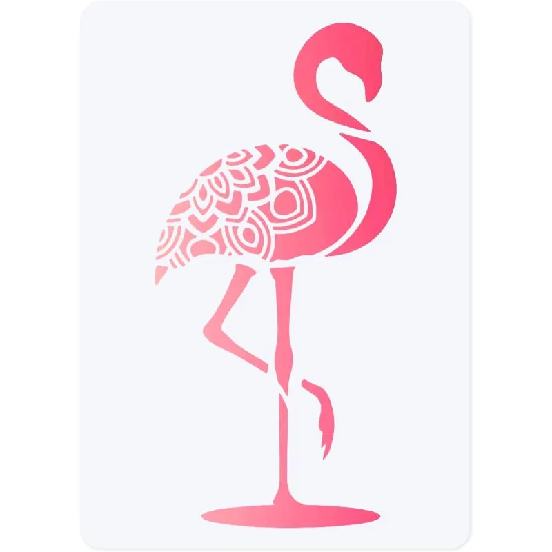 1pc große Flamingo Schablonen 11,7x8,3 Zoll Flamingo DIY Dekoration Malerei Schablonen Mandala Flamingo Malerei Schablone Vogel