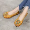 Damen-Slipper aus echtem Leder, elegante Ballerinas, Damen-Mokassin-Schuhe in Lila, große Größe 42,