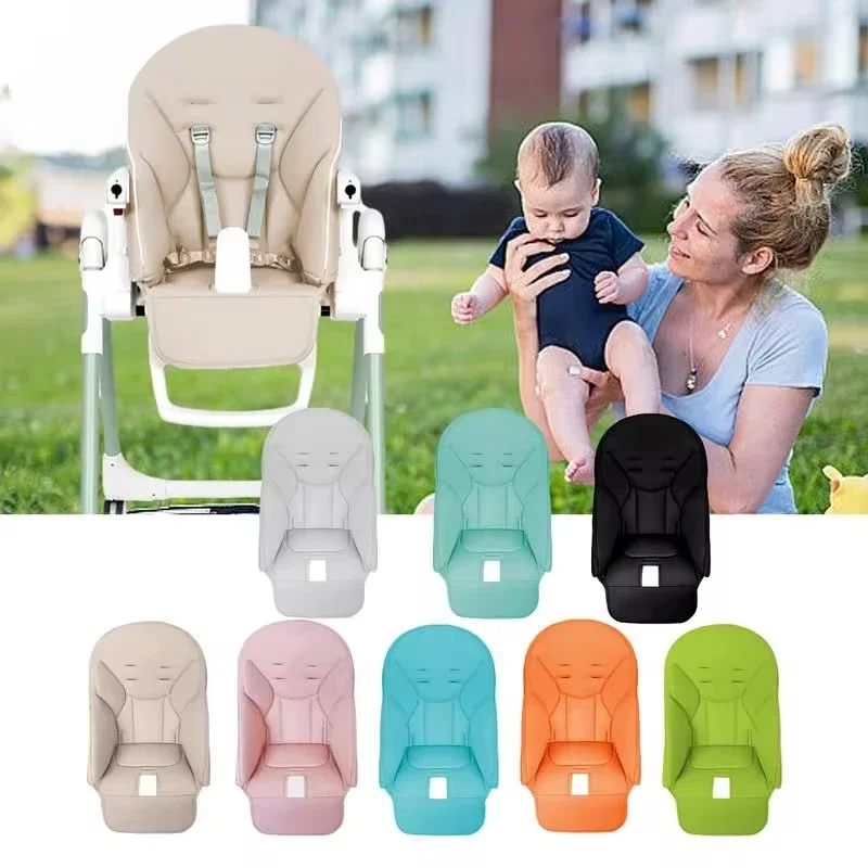 Baby PU Leder Esszimmerstuhl Abdeckung Kinder Leder Kissen Baby Esszimmerstuhl Leder Abdeckung mit Polsterung Sitz Fall Zubehör Image