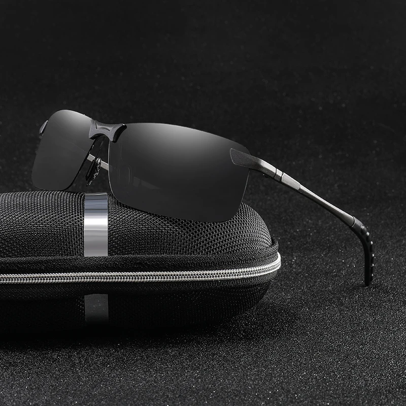 Photochrome Sonnenbrille Männer Polarisierte Chameleon Gläser Männlich Ändern Farbe Sonnenbrille Tag Nacht Vision Fahren Brillen Uv400 Image