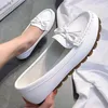 2021 echtes Leder Wohnungen Casual Slip Auf Loafers Frau Schuhe Komfortable Weichen Boden Flache Schuhe Vintage Stil Frau Schuhe