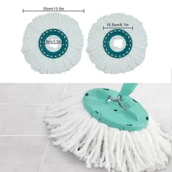 2 Stück Mikro faser Mop Ersatz köpfe Absorption rotierendes Mop Tuch für Leifheit Clean Disc Mop Boden reiniger Pad