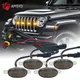 Auto Anteriore LED Griglia di Luce Affumicata Ambra Bianca 4LED Griglia di Luce Eagle Eye Lampada per Off Road Tronco SUV Ford Toyota Strip