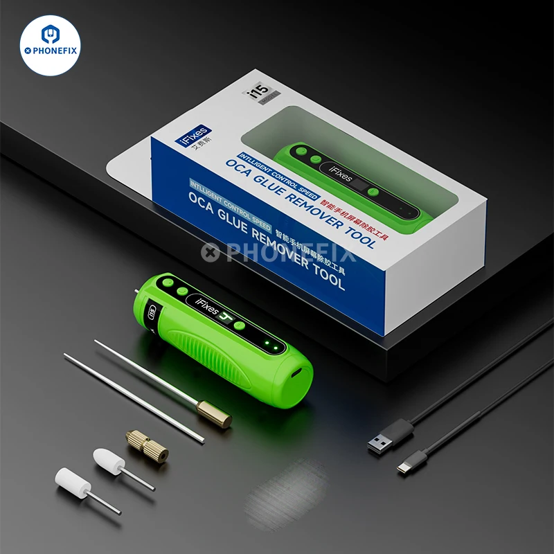 iFixes i15 Elektrisches OCA-Kleberentferner-Set, wiederaufladbarer Gravurschleifstift für die Reparatur von Mobiltelefonen, IC-Chips, Schleifen, Kleberentfernung Image