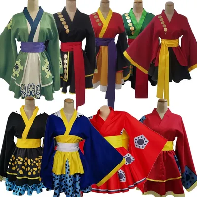 Halloween Ruffy Cos Lolita Zoro Cosplay Kostüm Anime Kleid Kimono Uniform Outfits Karneval Party Anzug Zubehör Image