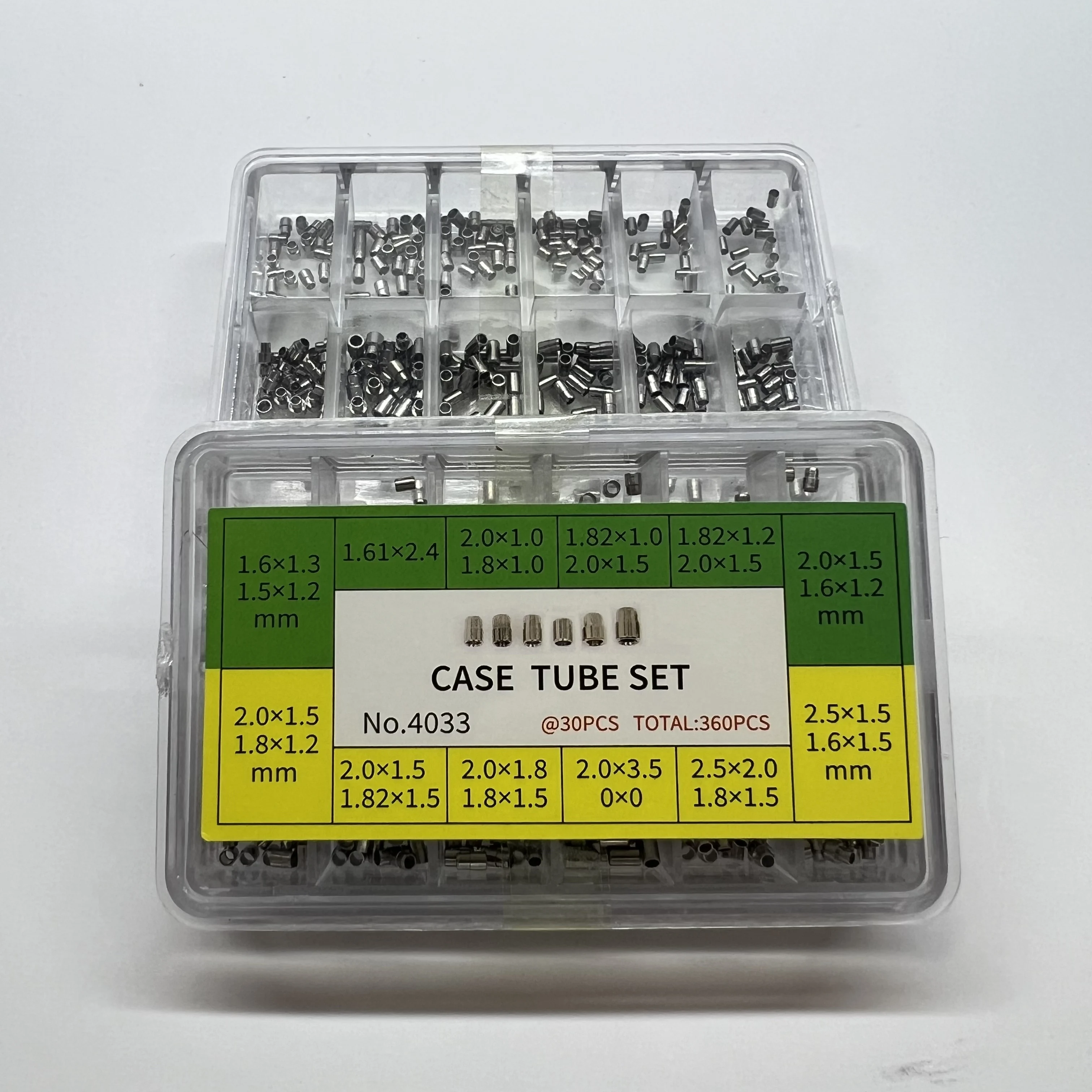 Uhrengehäuse Rohr Sortiment von Kronen teilen 12 Größen für Uhren reparatur w4033 Image