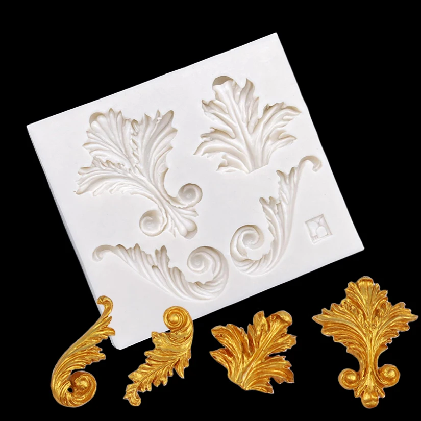 Sugarcraft-Form-Set aus Silikon mit symmetrischem Muster, Werkzeuge für die Kuchendekoration von Fondant Image