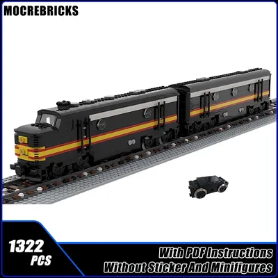 Stadtbahn motorzug setzt kanadische 9008 Serie Diesel lokomotive Moc Bausteine Modell Kinder Ziegel Spielzeug Weihnachts geschenke Image