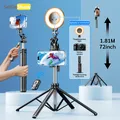 Selfieshow treppiede estensibile da 72 pollici Selfie Stick Bluetooth Remote 1/4 ''supporto per telefono a vite monopiede per staffe per Smartphone mini led action camera treppiedi iphone selfie stick