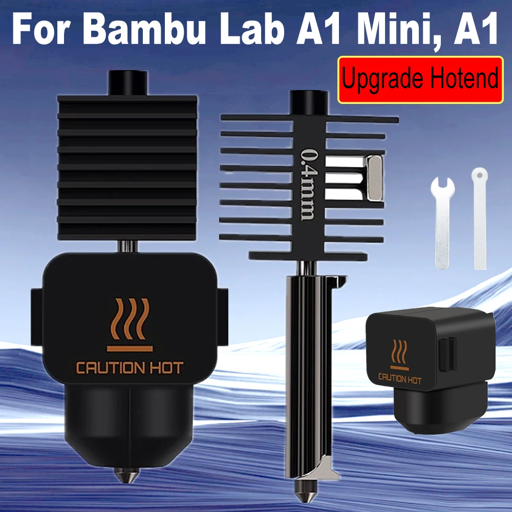 Für Bambu lab A1 Hotend Kit Upgrade für Bambu lab A1 Mini Hotend 0,4mm Hartstahl Düse 3D Drucker Zubehör Bambus Hot End Image