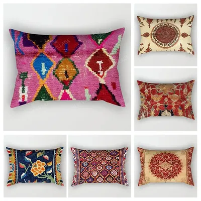 Nordic Vintage Herbst Wohnkultur 30*50cm Dekokissenbezug Sofa Boho Wohnzimmer Kissenbezug 50x70 Image