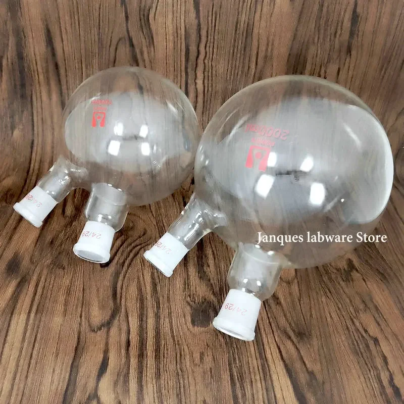 1 Stück 100 ml bis 2000 ml Zweihals-Glaskolben mit rundem Boden, Destillation oder Standard-Reaktionskolben. Chemische Laborglaswaren