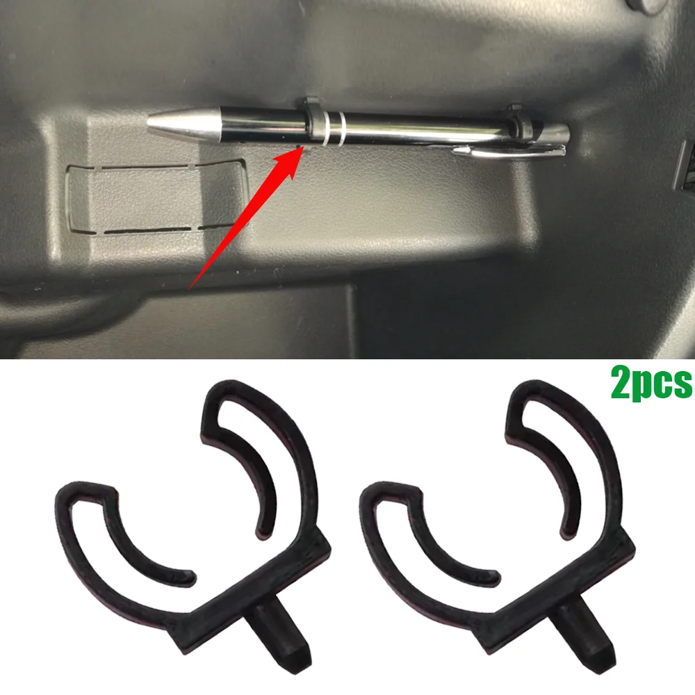 2x Für VW Tiguan 5N AD 2007 2008 2009 2010 2011 2012-2024 Auto Schwarz Handschuhfach Organizer Schloss Bleistift tablett Clips Niet Image
