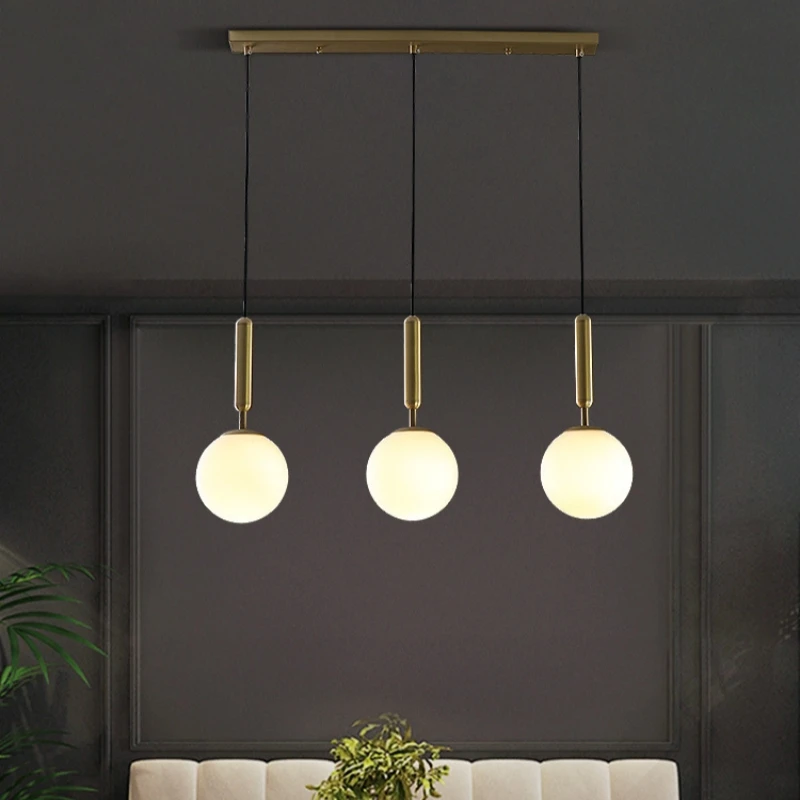 Nordische kreative Schlafzimmer führte Kronleuchter Designer moderne Restaurant Milch weiß Glaskugel Pendel leuchte Luxus dekorative Beleuchtung