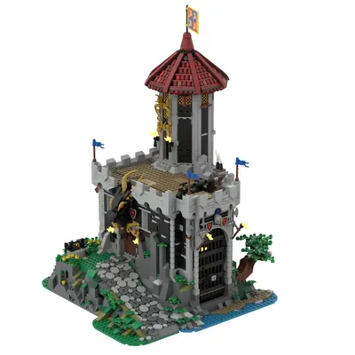 Kunden spezifische Moc Feuer atmende Festung Schloss Modellbau steine Technologie Ziegel DIY Montage Spielzeug Geburtstags geschenke Image