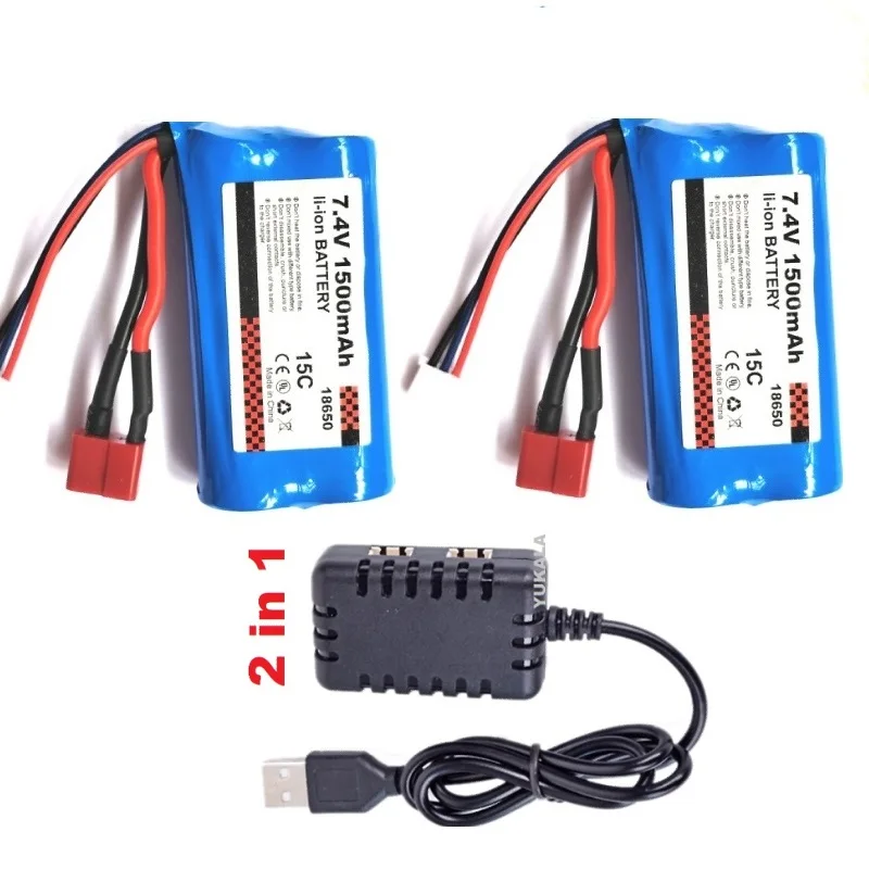 Original 15C 2S 7,4V 1500mAh Li-Ion Akku/USB für 16201PRO SCY-16101PRO SCY-16102PRO SCY-16103PRO SCY-16106 1/16 Autos LKWs Image