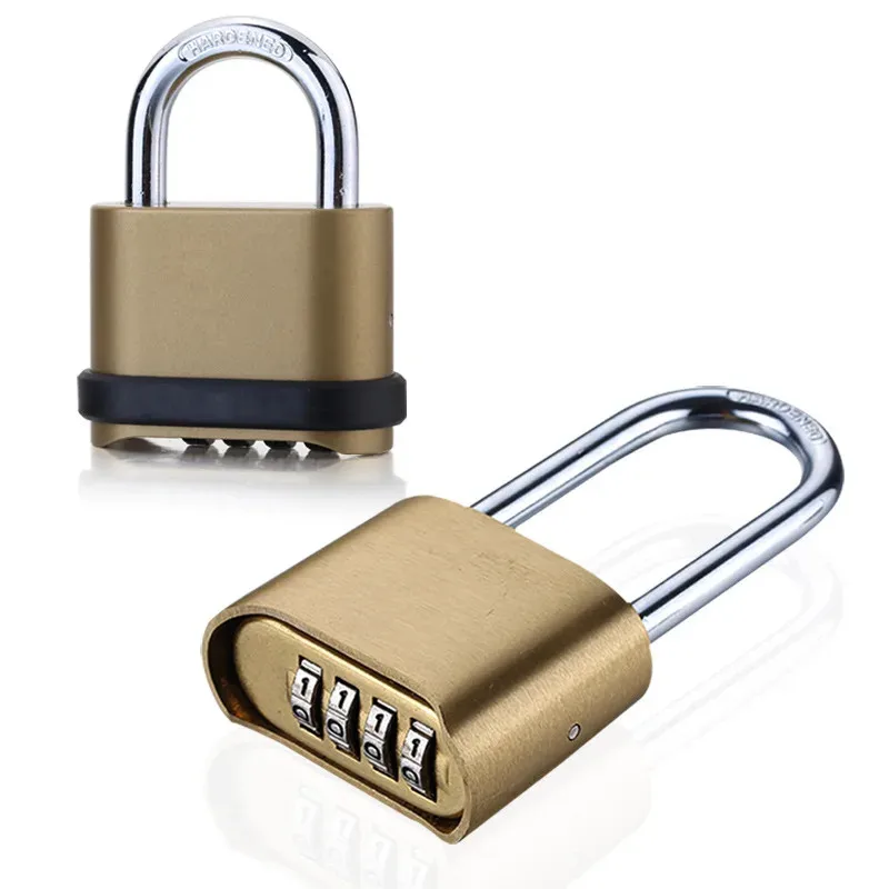 4-stelliges Zahlenkombinationsschloss, Vorhängeschloss, wasserdichtes Schloss für den Außenbereich, für Zaun, Fenster, Tür, Koffer, Gepäck, Sicherheitscodeschloss Image
