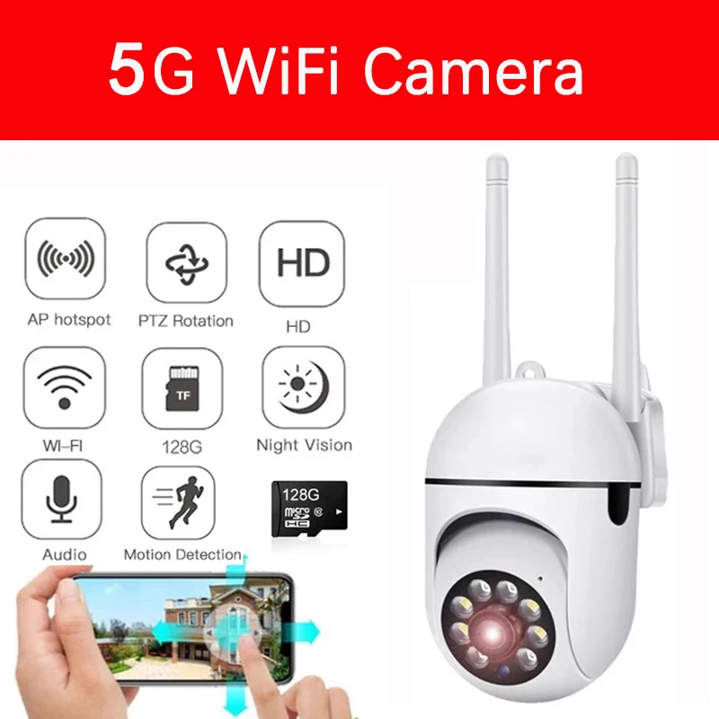 Yiiot app 5g wifi kamera 1080p hd überwachungs kamera voll farbige nachtsicht Überwachungs kamera 4x digitaler zoom drahtlose ip kamera Image
