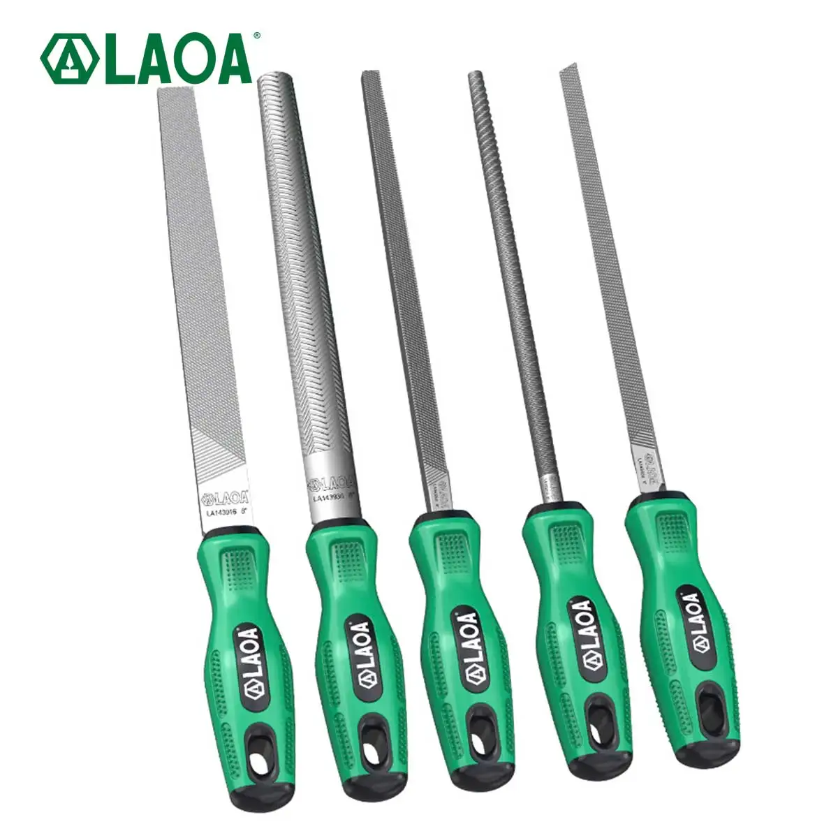 LAOA 8' mittlerer Zahnstahl-Setter, halbrund, dreieckig, flache Feile, quadratische Feile, runde Feile, Metall-Trimm- und Schleifwerkzeuge Image