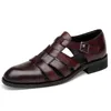 Italienischen stil, Mode, Echtes leder sandalen für männer Business Kleid sandalen Handgemachte Leder schuhe männer alias Großen Größe 35-47