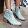 2025, Winter Neue Spitz Western Cowgirl Stiefel Cowboy Stiefel Schuhe Frauen Stiefeletten Kosaken
