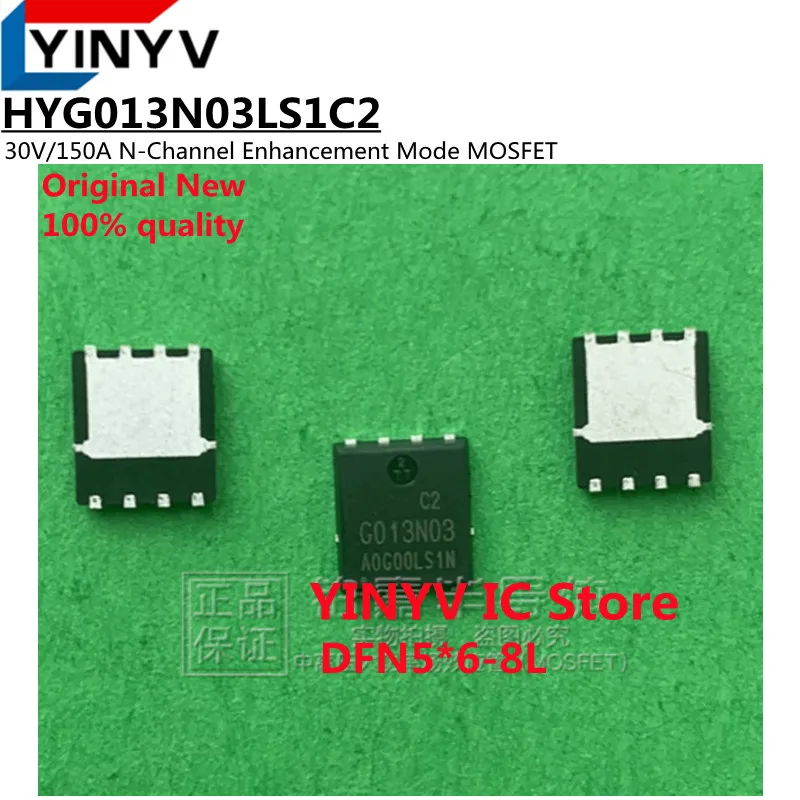 10-50 Stück hyg013n03ls1c2 g013n03 hyg013n03 dfn5 * 6-8l 30v/150a ersetzen qn3109m6n qn3109 aon6512 n-Kanal verbesserung modus mosfet Image