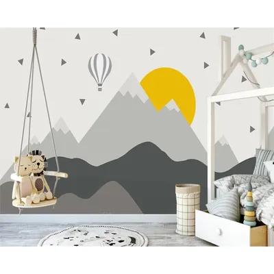 Beibehang Custom moderne neue Nordic kinderzimmer papel de parede tapete geometrische berggipfel Image