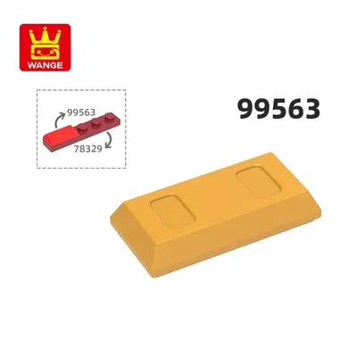 Wange 99563 431g/pcs 1x2 Goldbarren Größe Block Moc kompatibel mit Ziegel DIY Kinderspiel zeug Image