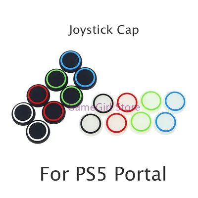 2 Stück Silikon Analog Thumb Stick Schutzhülle Leuchtende Joystick-Kappe für PS5 Portal Image