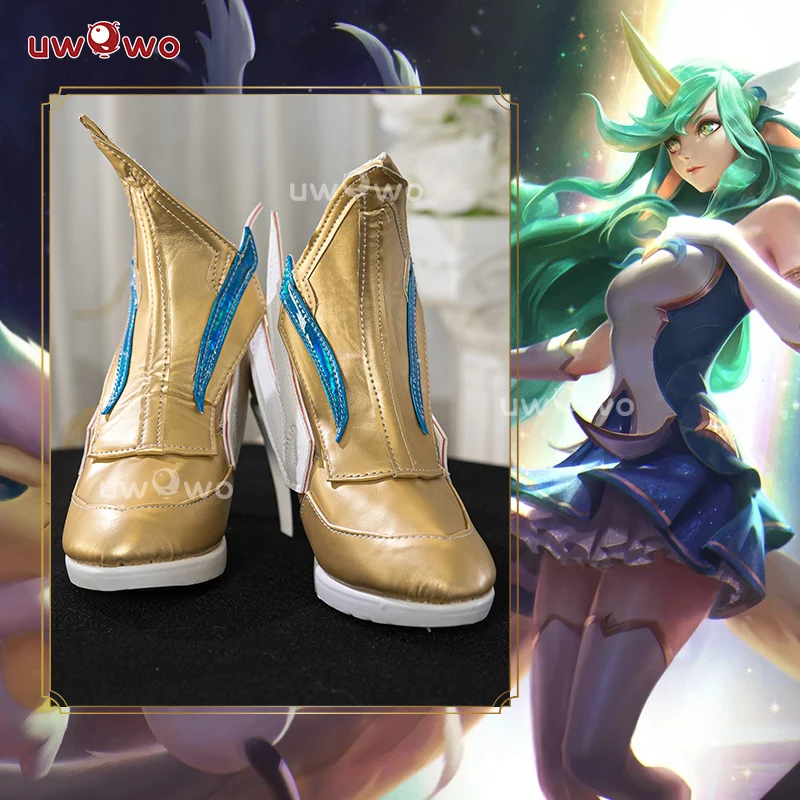 UWOWO Soraka Schuhe Spiel LOL: Star Guardian Soraka SG Cosplay Schuhe Größe 35-44 Halloween Schuhe