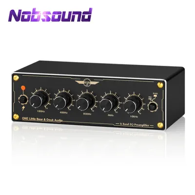 Nobsound EQ5 2.0 Kanal Mni 5-Band Analog EQ Vorverstärker Audio Equalizer Heim-/Auto-Audioprozessor Image