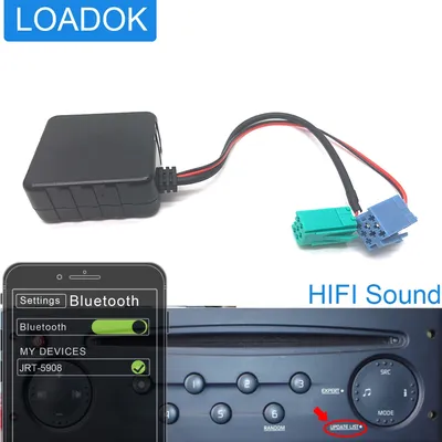 Auto Bluetooth 8pin 6pin für Renault Updatelis Kabel AUX Hilfs Bluetooth Auto Radio Clio Scenic Trafic Skyexpert Hifi Sound