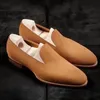 Rote Sohle Slipper schwarze Hochzeits schuhe für Männer gelbe Herde runde Zehen Slip-On Herren Business Kleid Schuhe Größe 38-46
