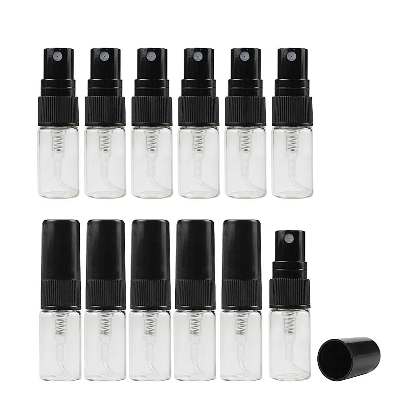 50 stücke 2 ml 3 ml 5 ml 10 ml Leere Glas Spray Flasche Probe Glas Fläschchen Tragbare Mini Parfüm zerstäuber Nachfüllbare Flaschen Reise Image