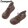 Careaymade-Retro große schuhe, dicken sohlen frauen schuhe college Stil Lace Up frauen stiefel, casual stiefel, Japanischen Kurze stiefel
