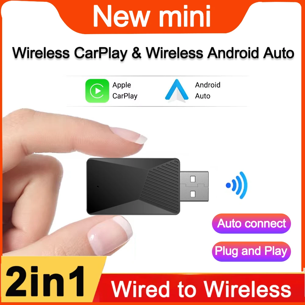 Für Audi VW Smart Box Wireless Carplay und Android Auto Adapter mit USB Plug and Play Schnelle automatische Verbindung WIFI Image