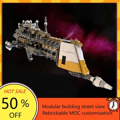 1219PCS Space Battle MOC Lunar Class Cruiser Starplan Unsichtbare Battlefleet Gothic Modell Image