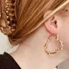 Gothic große Stacheldraht Herz Creolen Gold und Silber Farbe Herz Creolen Kreativität Ohrringe